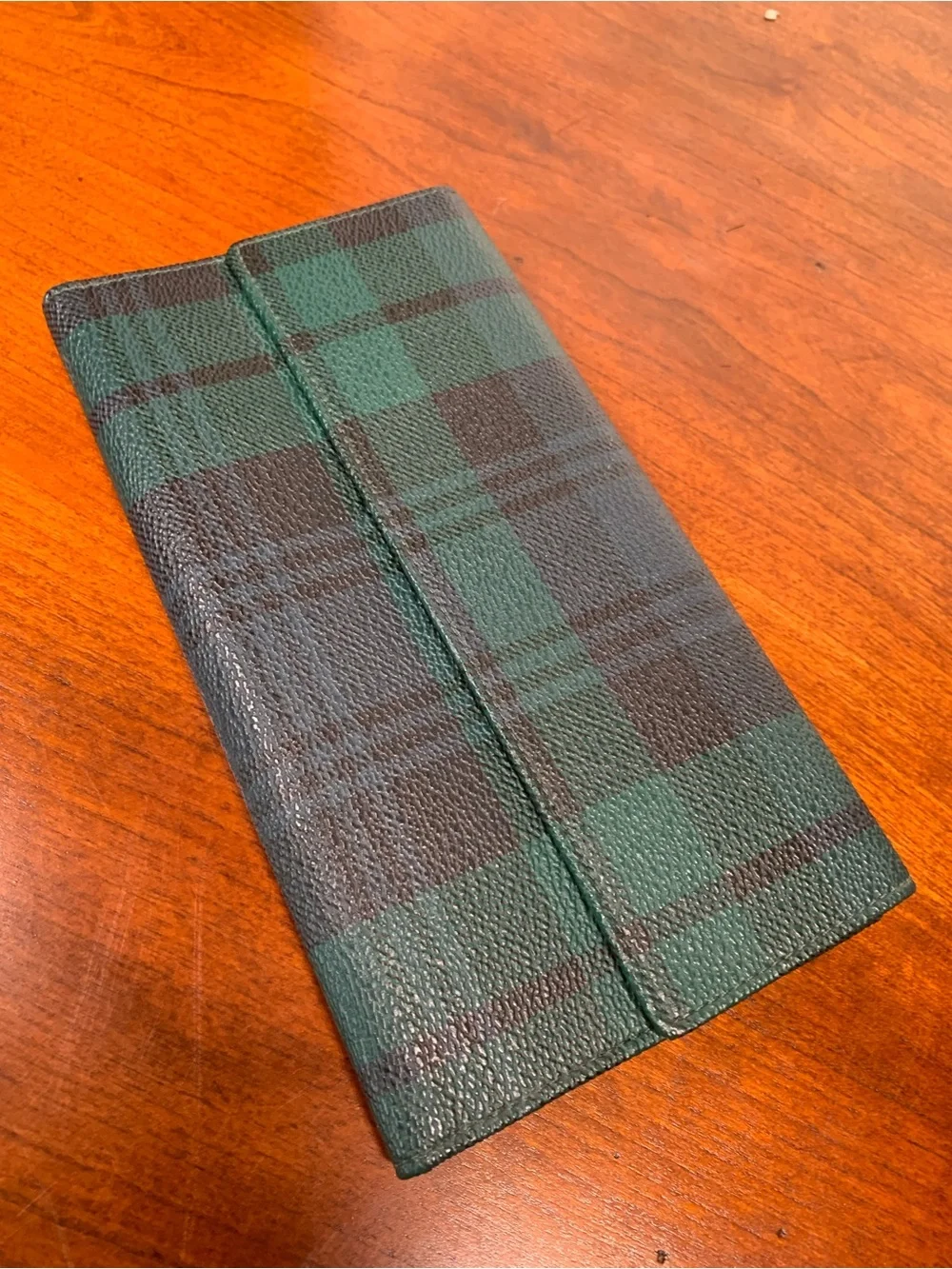 Polo by Ralph Lauren Brown Leather Card Holder with Green Trim